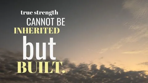 Inspirational horizontal typography layout features motivational quote text.. Stock Photos