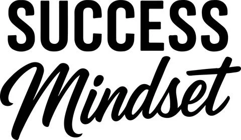 Inspirational phrase emphasizing a success mindset for personal growth and .. Illustrazione stock