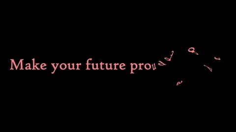 Inspirational Pink Text Kinetic Typography Make Your Future Proud Of Today Video stock 342909517