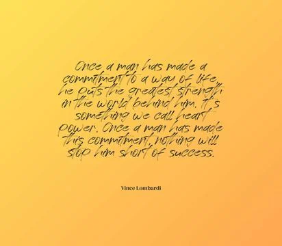 Inspirational quote about commitment to a way of life 스톡 일러스트