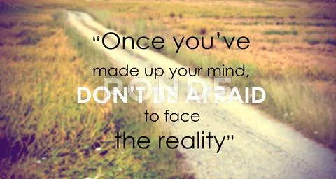 Inspirational quote on blurred background Stock Photos