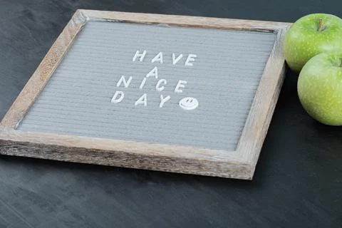 Inspirational quote embedded on grey frame Stock Photos