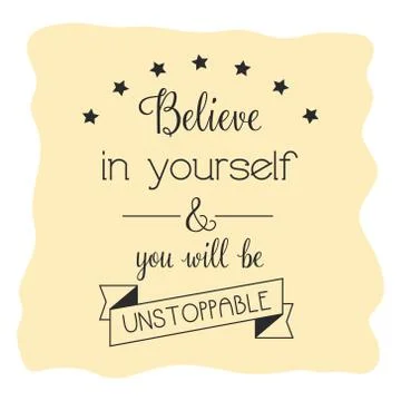 Inspirational quote, motivation Typography pattern Stock Illustration