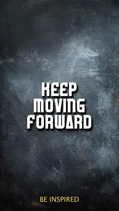 Inspirational Title Quote In Typography Animation Keep Moving Forward Stock Footage 295039381