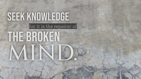 Inspirational typography layout featuring the quote Seek knowledge, for it .. Fotos de archivo