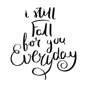 Inspirational vector hand drawn quote. Ink brush lettering isolated on white  Stock Illustration