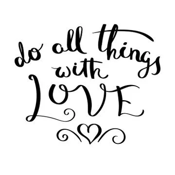 Inspirational vector hand drawn quote. Ink brush lettering isolated on white  Stock Illustration