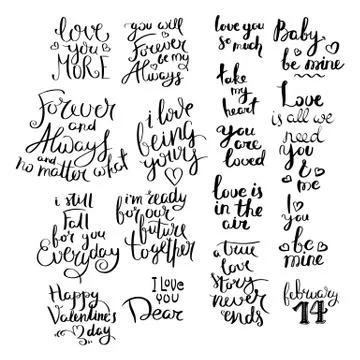 Inspirational vector hand drawn quote. Ink brush lettering isolated on white Stock Illustration