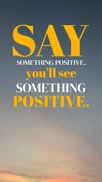Inspirational vertical typography layout features motivational quote text, .. Stock Photos