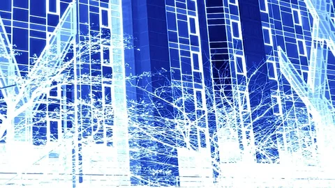 Inspirational White Branches At Wind On Blue Background Stock Footage 103484943