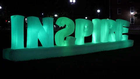 Inspire Inflatable Sign Stock Footage 117751071