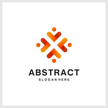 Inspired abstract logo design, orange, modern, Premium Vector Stock Illustration