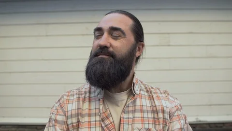 Inspired middle-aged man looking ahead, dreaming of future success, motivation Stock-Footage 119285737