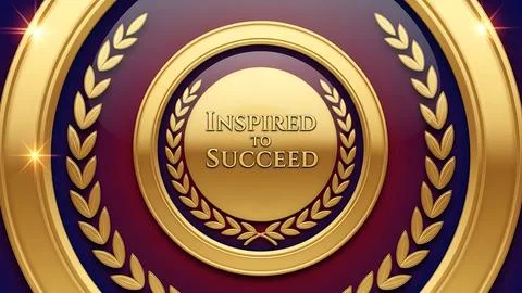 Inspired to succeed award Stock Illustration