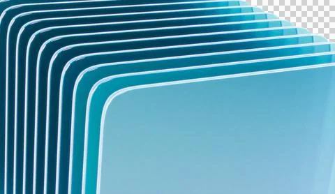 Inspiring 3d render of abstract iridescent glass background made with 3d so.. Stock Illustration