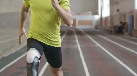 Inspiring Amputee Athlete Running 動画素材 62057509