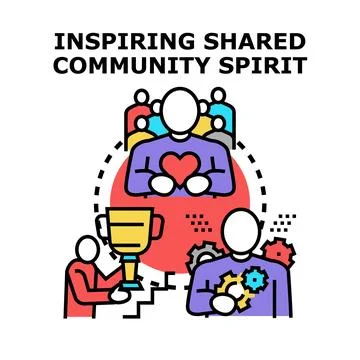 Inspiring community spirit creating shared goals Stock Illustration