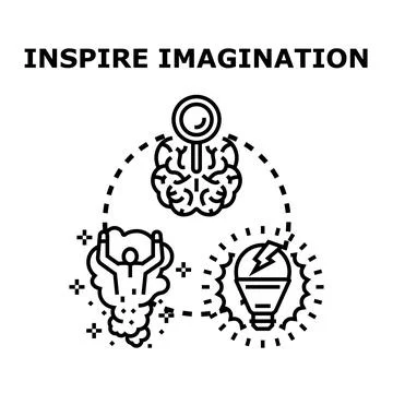Inspiring creative imagination and generating new ideas Stock Illustration