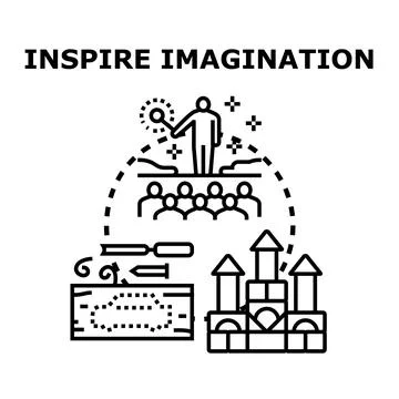 Inspiring creative thinking and imagination in education setting Stock Illustration