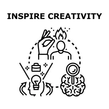 Inspiring creativity developing innovative business ideas concepts Illustrazione stock