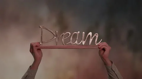 An inspiring message about the concept of Dream set against a soft Stock Footage 294198869