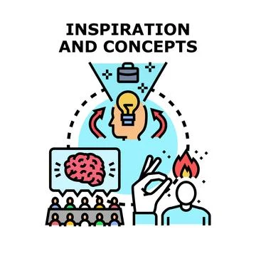 Inspiring new ideas and developing creative concepts Stock Illustration