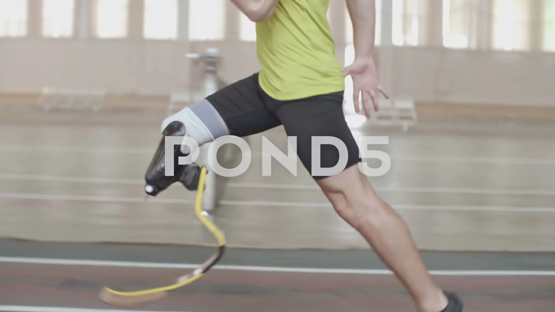Inspiring Paralympic Athlete Running Stock Video Pond5 - Main Image