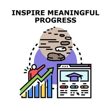 Inspiring path to meaningful progress development Stock Illustration
