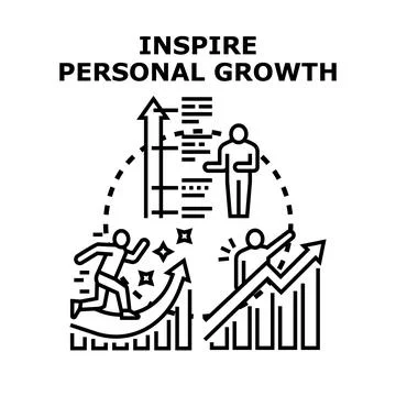 Inspiring personal development and career growth concept Stock Illustration