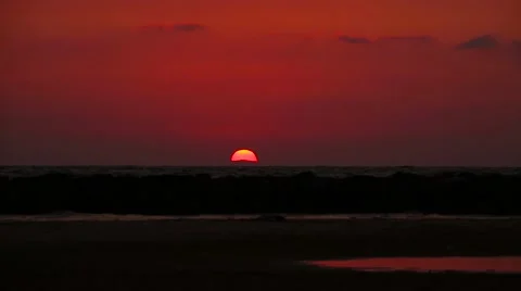 Inspiring Sunset from Beach Vídeos de archivo 52231180