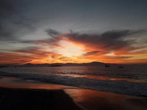 An Inspiring Sunset Stock Photos