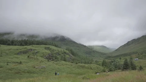 Inspiring time lapse in a Cloudy Day Reflected in a Quiet Small River Vidéo 97359080