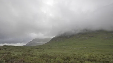Inspiring time lapse in a Cloudy Day Reflected in a Quiet Small River Stock Footage 97359594