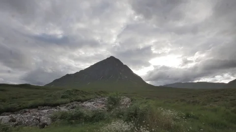 Inspiring time lapse in a Cloudy Day Reflected in a Quiet Small River 스톡 동영상 97359671