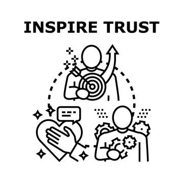Inspiring trust concept for business development and success Stock Illustration