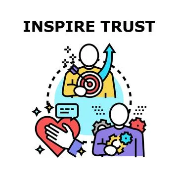 Inspiring trust concept for business development and success Stock Illustration