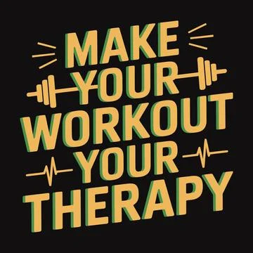 Inspiring Workout Typography to Keep You Motivated During Your Fitness Journe Illustrazione stock