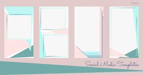Insta templates summer Stock Illustration