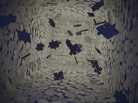 Instability puzzle Stock Illustration