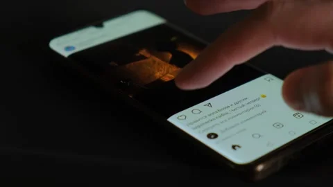 Instagram application on a smartphone. Kiev, Ukraine - March 07, 2024 Stock Footage 268321556