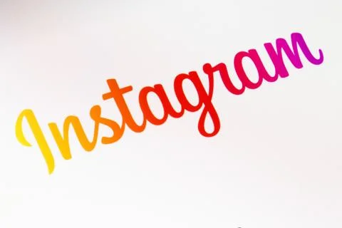 Instagram application on smartphone Stock Photos