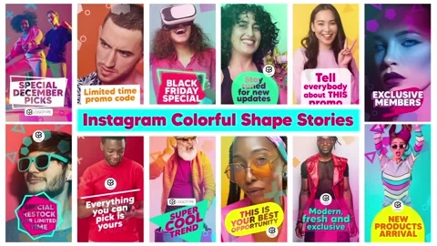 Instagram Colorful Stories  After Effects	Stock