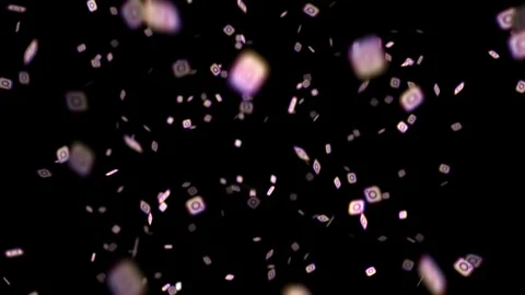 Instagram Confetti For Celebrition (All Social Media Icons) Stock Footage