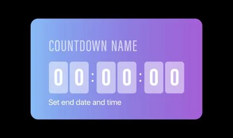 Instagram Countdown Timer. Social Media Sticker. Template Icon. User Interface 스톡 일러스트