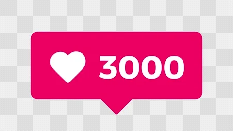 Instagram like counter with Alpha Channel, 4k Stock Footage 234083684