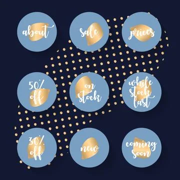 Instagram highlights cover Stock Illustration