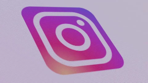 Instagram Icon Click Close Up Stock Footage 163975955