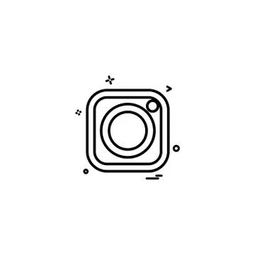 Instagram icon design vector Stock Illustration