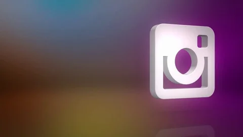 Instagram Icon Text Background Stock Footage 72520261