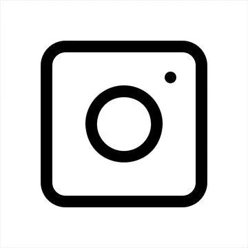 Instagram line icon vector illustration isolated on white background Stock Illustration